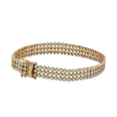 China Ladies Fashionable Multi Layer 18K Rose Gold Chain Bracelet Men Bracelet for sale