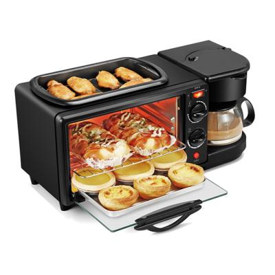 China Car 1050W 9 Liter Oven Breakfast Maker 3 in 1 Coffee Breakfast Maker with Color Temperature Mode Pan for Home Breakfast Maker for sale