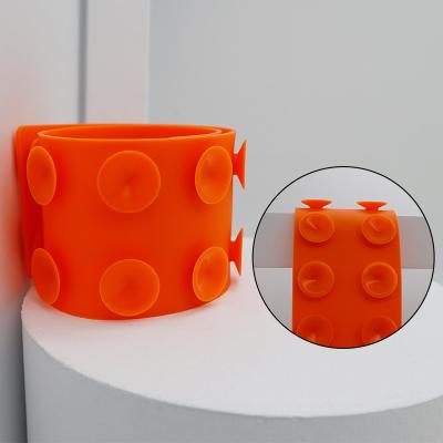 China New design intelligence 2022 developing hot selling anti-stress magic toy stirrer sound toy sticker sucker toys creative silicone snap magic sucker toy for sale