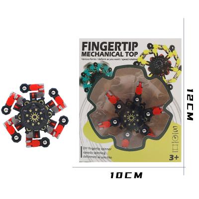 China New Arrival Transformable Stress Reliever Fingertip Spinning Toy Creative DIY Robot Chain Hand Spinner Moving Person Mechanical Toy for sale