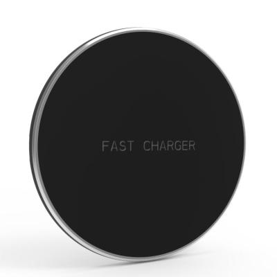 China 2019 Mobile Phone 10W Breathable Round Lightweight Fast Charging Wireless Charger for sale