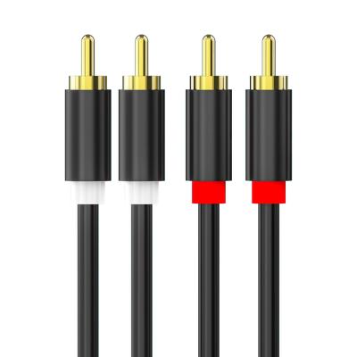 China COMPUTER hi end 2RCA male stereo audio cable to 2 RCA for Smartphones, MP3, Tablets, speakers, HDTV for sale