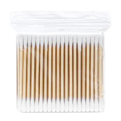 China beauty & Personal Care / Disposable Medical / Household 100 Pcs Cotton Swab With Bamboo Or Wooden Stick Cotton Bud for sale