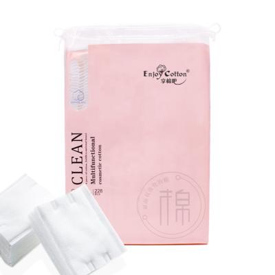 China Eco Beauty Natural Disposable Soft White Cotton Pads For Cosmetic Remove Cleaning for sale