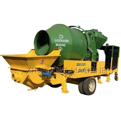 China Factory concrete pump for sale in China JBS40 diesel concrete mixer with portable pump for sale