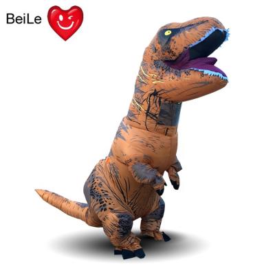 China Promotion Hot Sales Polyester Inflatable TyrannosaurusT-Rex Costume For Kids And Adult for sale