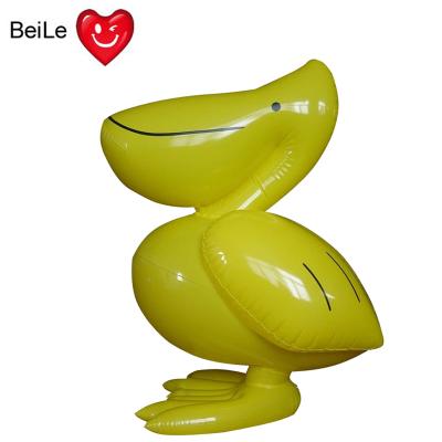 China Toy Supply PVC Inflatable Cartoon Toys Yellow Standing Cartoon Toucan for sale