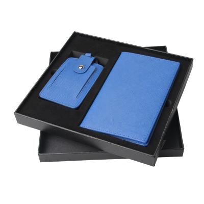 China Fashion Passport Case With Leather Luggage Tag Travel Gift Box Set for sale