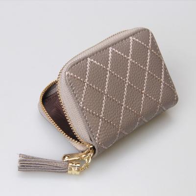 China Hot Selling Wholesale Waterproof Customize Ladies Zipper Purse PU Leather Wallet for sale