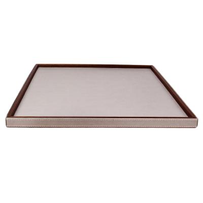 China OEM Sustainable Leather Serving Tray Hair Dryer Tray For Hotel Room for sale