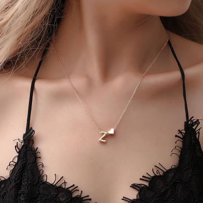 China Fashionable Personalized Name Necklace Gold Color Long Letter Initial Pendant Necklace For Women Jewelry Accessories Gift for sale