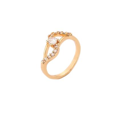 China High Quality Boho Vintage Gold Rings 18K White Zircon Personality Rings For Women Wholesale Hollow Rings for sale