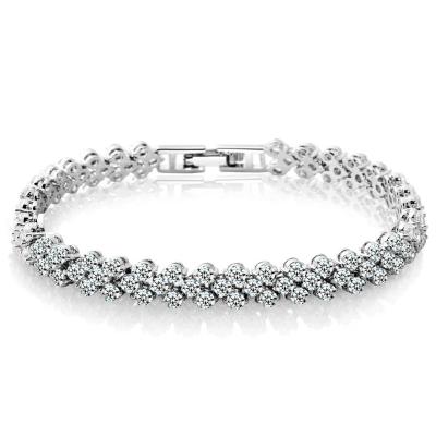 China Fashionable Women's Simple Diamond Bracelet Crystal Diamond Bracelets Gifts for sale