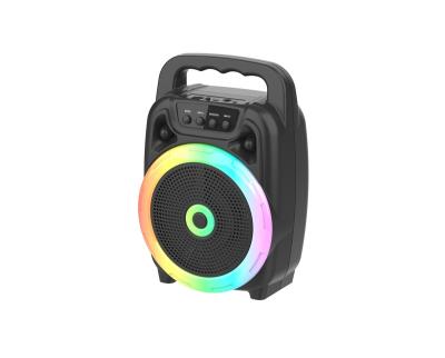 China 2021 Outdoor Portable Colorful Led Radio Speakers Bluetooth Wireless Speaker Outdoor With LED Light for sale