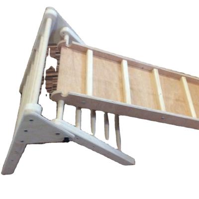 China 3-12years brand new wooden climbing frame and reversible step slide for sale