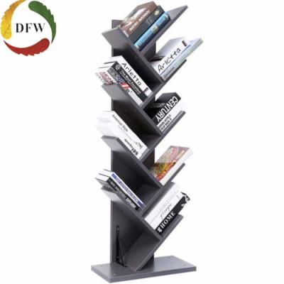 China Bookcase Modern Compact 9 Layers Bookcase Tree Shaped Shelf for sale