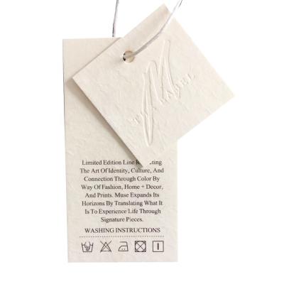 China 100% Custom Logo Vanilla Material Eco-Friendly Wholesale Custom Paper Swing Hangtags for sale