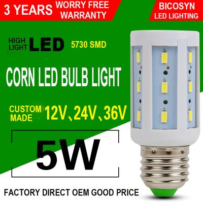 China 5W LED Corn COB Bulb E26 E27 5730 SMD LED Lamp Bulb (40w Incandescent Bulbs Equivalent), 360° Lighting, Non-Dimmable for sale