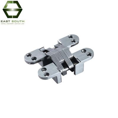 China Modern High End Quality Durable Polished No Pin Stainless Steel Concealed Hinge For Timber Door for sale