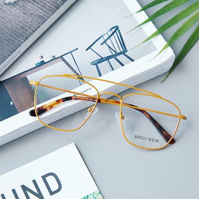 China Optical Frames For Myopia Designer New Round Metal Articulating Glasses Frames With Clear Lens Unisex Metal Optical Frame for sale