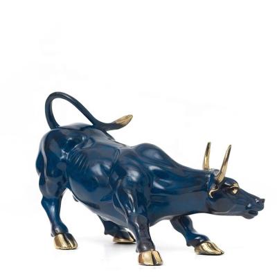 China Europe Headquarters Office Height Wall Street Bull Bronze Sculpture for sale