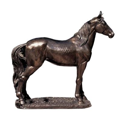 China Life Size Outdoor Cast Iron Antique Horse Metal Sculpture Europe Stallion Bronze Statue For Garden Decoration for sale