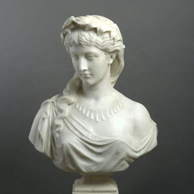 China Real Traditional Custom Sculpture In Person Carved Life Size Marble Bust Statue for sale