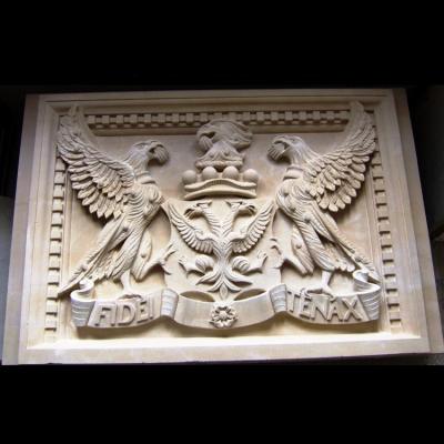 China Traditional Professional Factory Carving Stone Eagle Sculpture Marble Wall Relief Animal Sculpture for sale