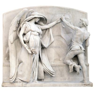 China EUROPEAN Wall Decorative Stone Angel Relief Male And Female Statue Relief for sale