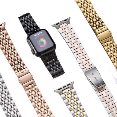 China Stainless Steel Strap Band For iPhone Se 6 7 Ultra Watch 8 49mm 41mm 45mm Metal Strap IWatch Series 5 4 3 40mm 44mm 42mm 38mm for sale