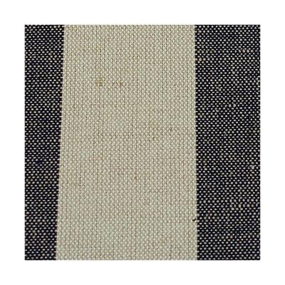 China Durable Heavy 7S*2S Yarn Dyed Stripe Jute Cotton Woven Fabric For Sofa for sale