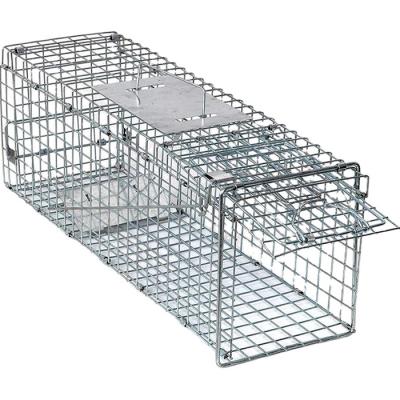 China Disposable Mink Folded Humane Live Animal Coyote Trap Wild Animals Cage Wild Traps for sale