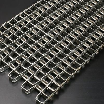 China Heat Resistant Flat Wire Stainless Steel Honeycomb Conveyor Mesh Belting With Welded and Folded Edges for sale