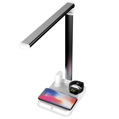 China Smart Watch 4 in 1 Desk Light Smart Home Table Lamp Foldable Wireless Charger for Mobile Phone,iwatch or Headphone for sale