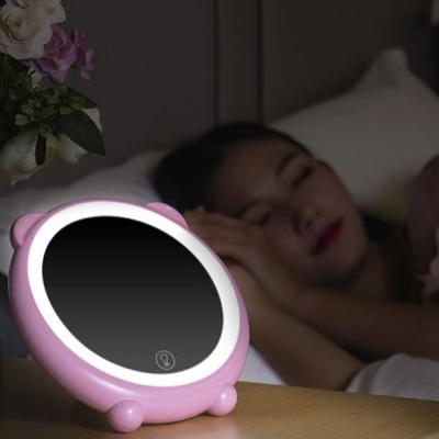 China Lighted Table Top With Lamp Supplement Intelligent Light Function Portable Cosmetic Mirror For Makeup for sale