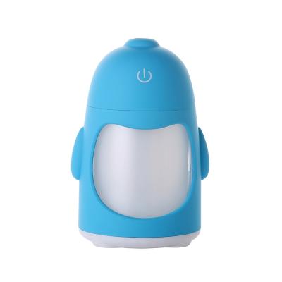 China ABS+PP+Silicone+AS Mini Penguin USB Direct Supply 2019 Hot Sale Atomization Ultrasonic Office Car Humidifier with LED Light for sale