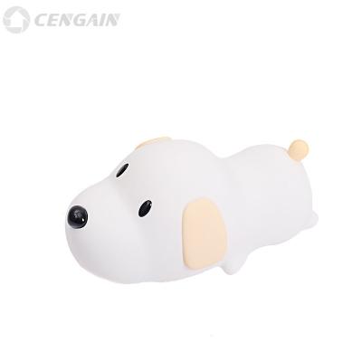 China 2018 New Living Room Smart Pat Lamp USB Charging Cartoon Leads Silicone Dog Night Light For Children's Bedside for sale