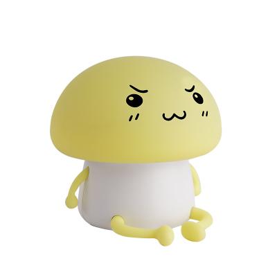 China Hot Selling Room Mushroom Shape USB Rechargeable Table Lamp LED Silicone Night Light For Kids for sale