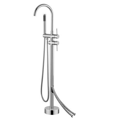 China China Manufacturer High Quality Standing Bathtub Faucet Silver Metered Fixed Waterfall Faucet Faucets for sale