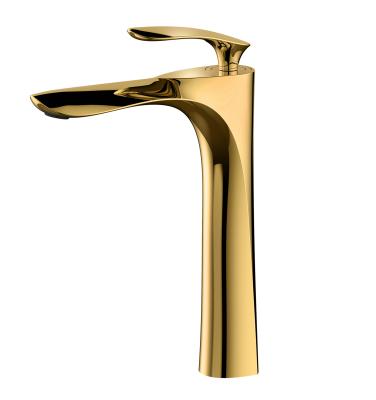 China China Manufacturer High Quality Bathroom Gold Basin Faucet Waterfall Brass Metered Basin Faucets Faucets for sale