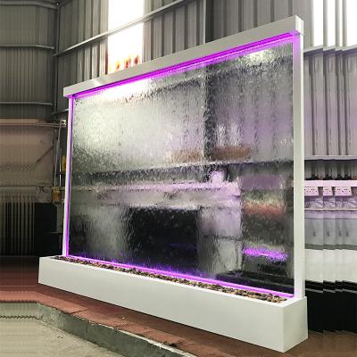 China CLASSIC indoor floor standing waterfall glass wall panel for home decoration for sale