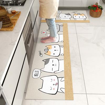 China 2021 Wholesales Printed Carpet Anti Fatigue PVC Washable Kitchen Mat Non Slip Indoor Floor for sale