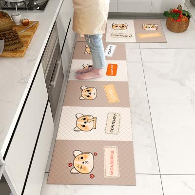 China 2021 Washable NEW Wholesale Printed Anti Fatigue Carpet PVC Kitchen Mat Non Slip Indoor Floor for sale