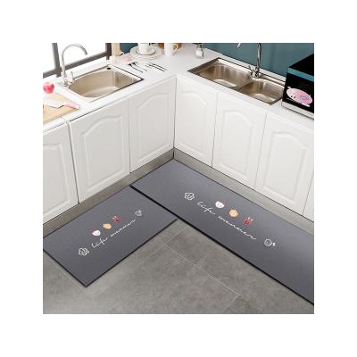 China Stain Resistant Crystal Velvet Floor Mat A Smooth And Comfortable Kitchen Mat for sale