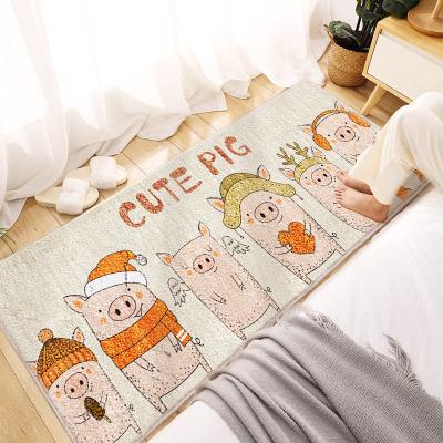 China Stain Resistant Soft Fluffy Carpet Lovely Cartoon Print Living Room Bedroom Floor Flooring for sale