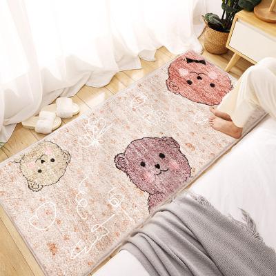 China Stain Resistant Soft Fluffy Carpet Lovely Cartoon Printed Living Room Bedroom Floor Mat for sale