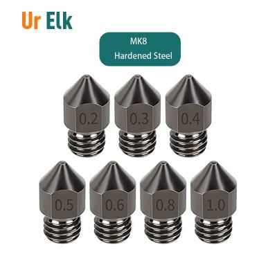 China 3d Printer Ur Elk 3D Printer Accessories Extrusion Head 0.4mm Hardened Steel MK8 Nozzle for sale