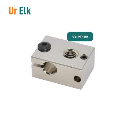 China 3d Printer Ur Elk Heater Block Compatible with PT100 Cartridge Sensor Hotend V6 Version for sale