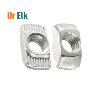 China Heavy Industry Ur Elk Extrusions 45 Series M4 M5 M6 M8 Insert Nuts Channel Aluminum T-Nut Sliding T Slot Nuts Hammer Nut for sale