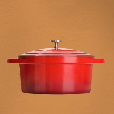 China Sustainable Durable Enamel Coating Aluminum Ceramic Nonstick Casserole With Lid for sale